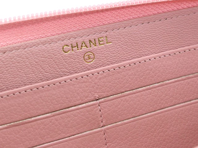CHANEL シャネル ココマーク ダブルステッチ ジッピーウォレット CHANEL シャネル ココマーク ダブルステッチ ジッピーウォレット