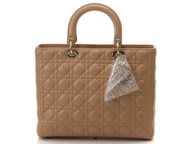 Dior レディ　ディオール　ナイロン　レザー　ベージュ　ハンド　バッグ Dior レディ ディオール ナイロン レザー ベージュ ハンド