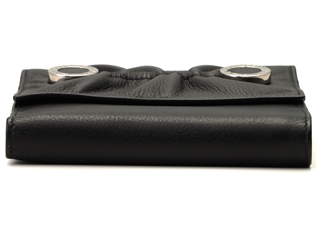 BVLGARI ブルガリ コローレ Wホック財布 ブラック レザー BVLGARI ブルガリ コローレ Wホック財布 ブラック レザー