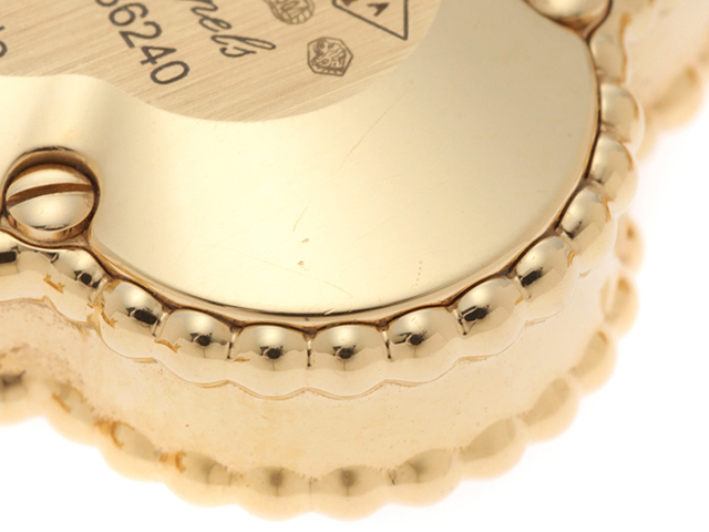 Van Cleef & Arpels スウィート アルハンブラウォッチ ゴールド文字盤 クオーツ ダイヤモンド・シェル・YG 女性用時計