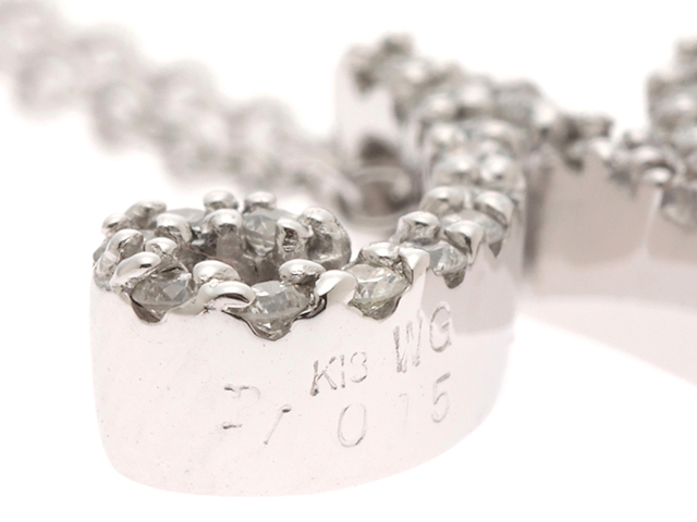 Ponte Vecchio ポンテヴェキオ イニシャルN ホワイトゴールド