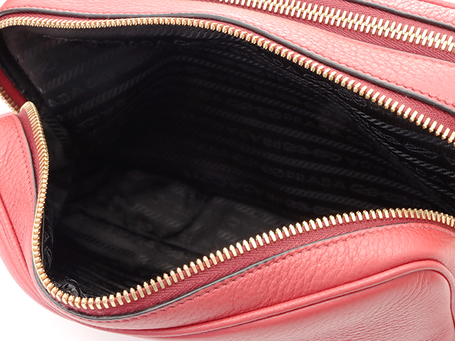 PRADA プラダ 2wayショルダーバッグ レッド カーフ 【436】 の