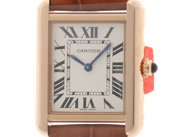 Cartier カルティエ タンクソロSM W5200024 シルバーローマ文字盤 PG