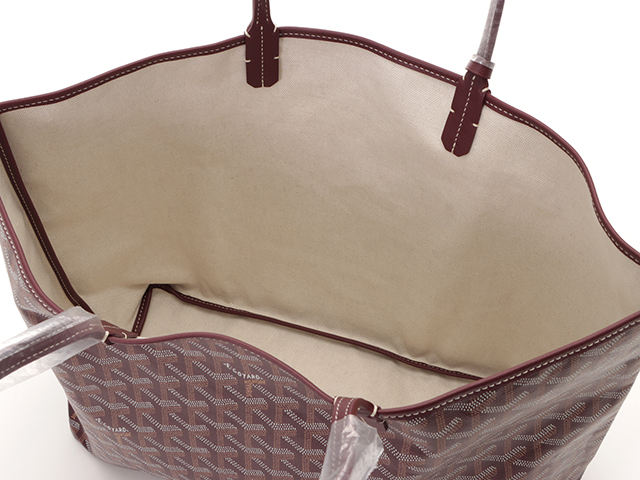 GOYARD ゴヤール サンルイPM トートバッグ ボルドー PVC/レザー