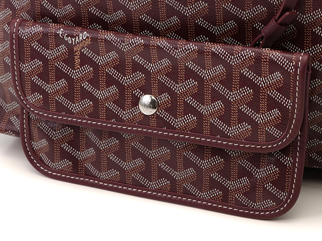 GOYARD ゴヤール サンルイPM トートバッグ ボルドー PVC/レザー