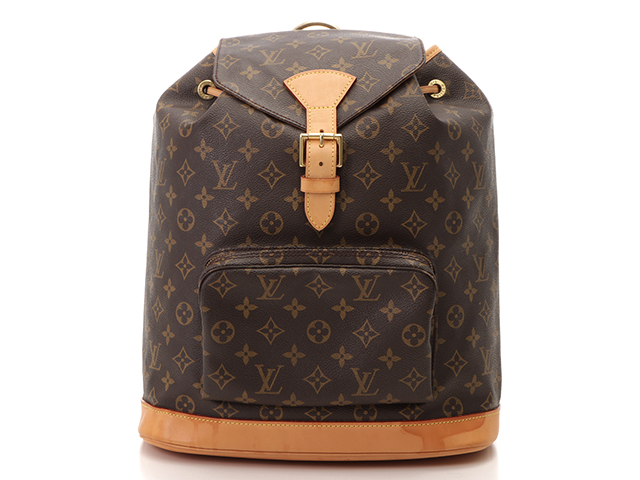 本物 ルイヴィトン LOUIS VUITTON LV モンスリ GM モノグラム リュックサック バックパック ブラウン M51135 Montsouris ビトン バッグレディース