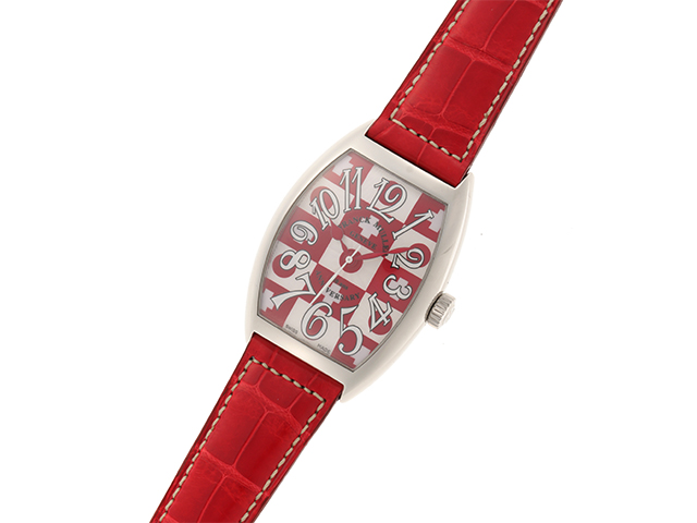 FRANCK MULLER フランクミュラー トノーカーベックス ハバナ 7880 B SC DT HV デイト 茶 ライト ブラウン SS ステンレス 純正ベルト 純正尾錠 メンズ 自動巻き 【6ヶ月保証】【腕時計】