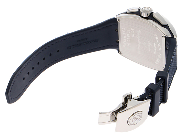 FRANCK MULLER フランクミュラー ヴァンガード ヨッティングクロノ V45CCDT SS/ブルーファブリック/ラバー ブルー文字盤 男性用自動巻時計【473】 image number 3