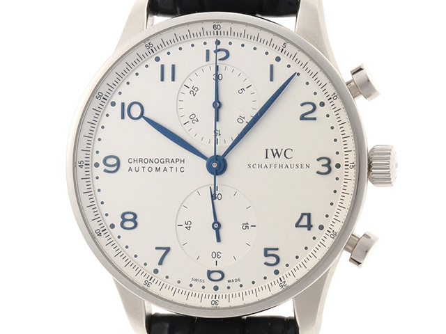 IWC ポルトギーゼ クロノグラフ SS×革   メンズ 腕時計