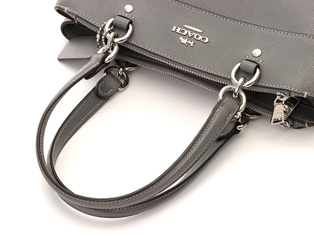 COACH コーチ バッグ 2wayショルダー バッグ グレー レザー