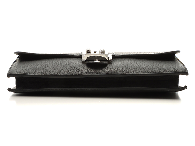 HERMES エルメス ポシェットジェット ブラック フィヨルド L刻印
