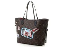 Louis Vuitton Monogram Neverfull MM World Tour M42844 w/ Wristlet