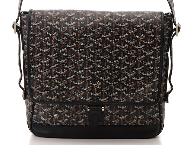 GOYARD ゴヤール ショルダーバッグ グランブルーGM ヘリンボーン柄 ARN020081 PVC レザー ホワイト シルバー金具 良品  56320