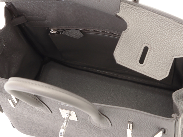 HERMES エルメス バーキン25 ハンドバッグ トゴ エタン パラジウム