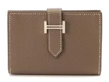 HERMES エルメス ベアンカードケース エトゥープ シルバー ヴォー