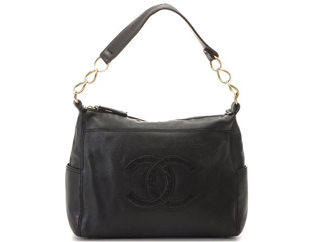 CHANEL シャネル バッグ ワンショルダー ココマーク カーフ ブラック/ゴールド金具 【432】 の購入なら「質」の大黒屋（公式）