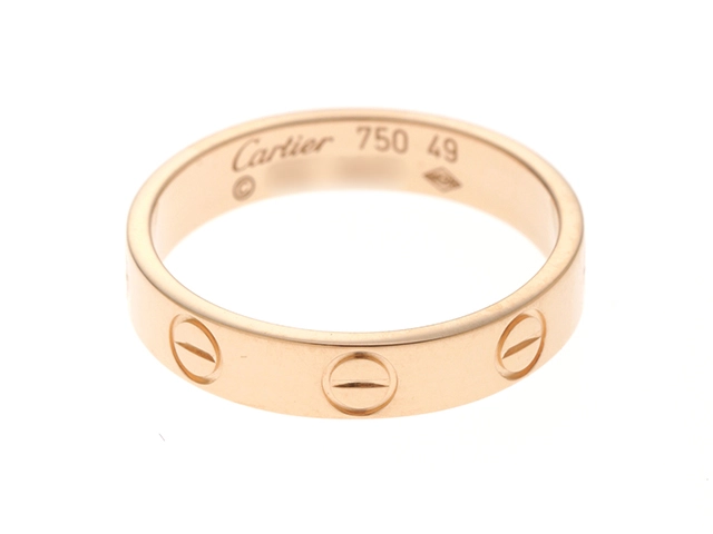 カルティエ-Cartier-カルティエ ミニラブリング 750 K18PG 指輪 ＃49 約9号