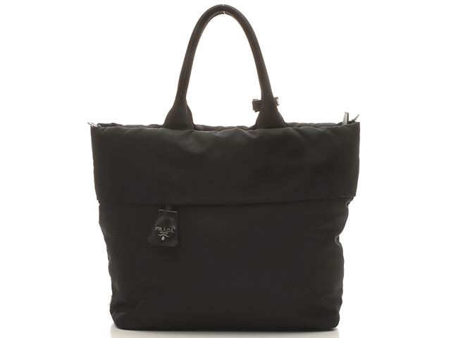PRADA プラダ 2WAYショルダー ブラック ナイロン/カーフ【437 PRADA プラダ 2WAYショルダー ブラック ナイロン/カーフ【437