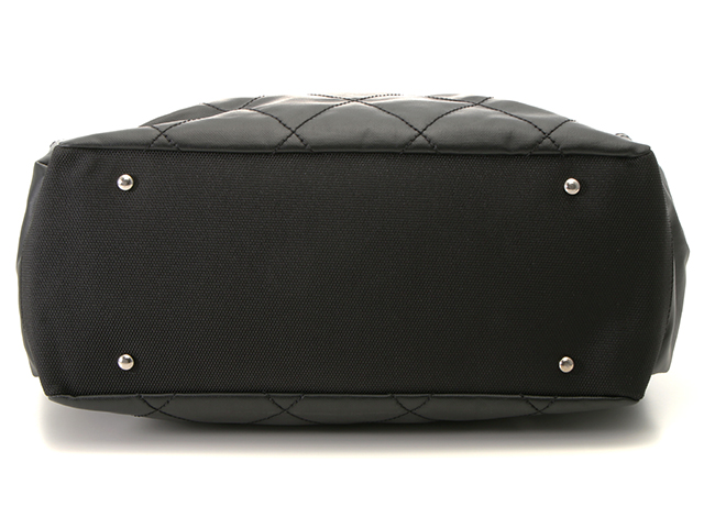 CHANEL シャネル パリビアリッツ トートGM ブラック PVC/レザー 【436 