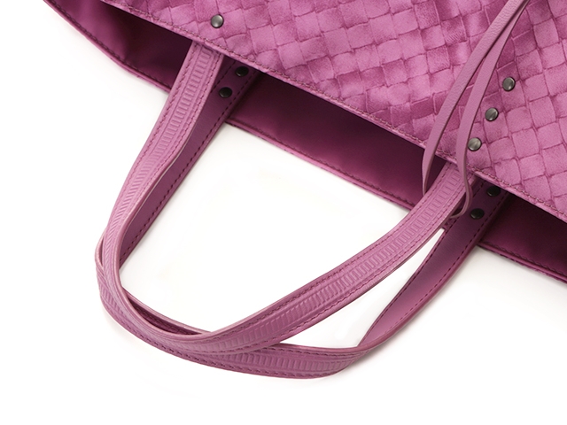 BOTTEGA VENETA ボッテガヴェネタ トートバッグ イントレッチオリュージョン ナイロン パープル 【430】
