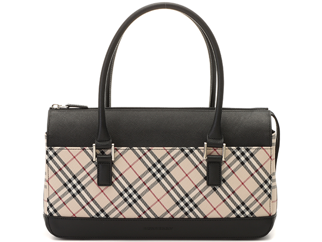 BURBERRY バーバリー ノバチェック ハンドバッグ ブラック