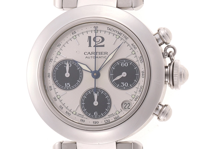 Cartier　カルティエ　パシャＣ・クロノグラフ　SS　自動巻時計【473】