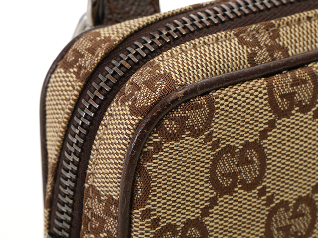 GUCCI グッチ GGキャンバス ミニショルダーバッグ ベージュ/ブラウン