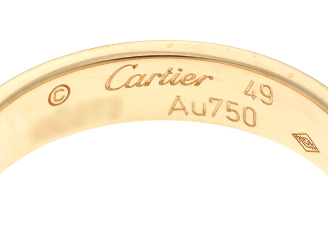Cartier カルティエ ミニラブリング 指輪 K18YG イエローゴールド 49号