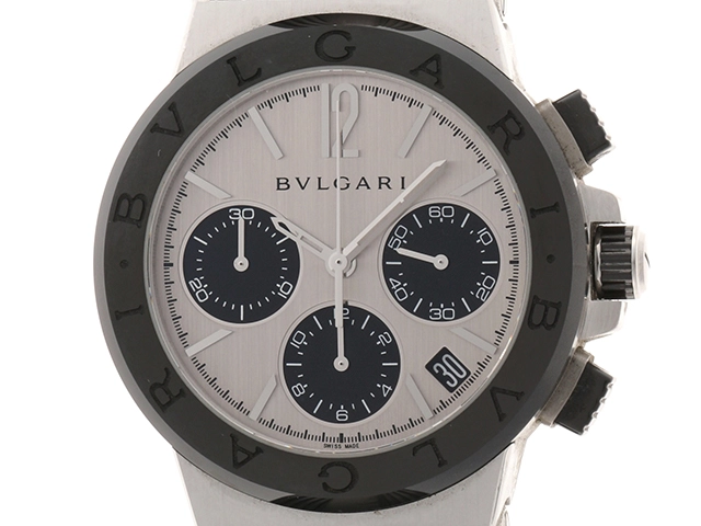 BVLGARI ブルガリ ディアゴノ クロノグラフ DG37SCCH グレー