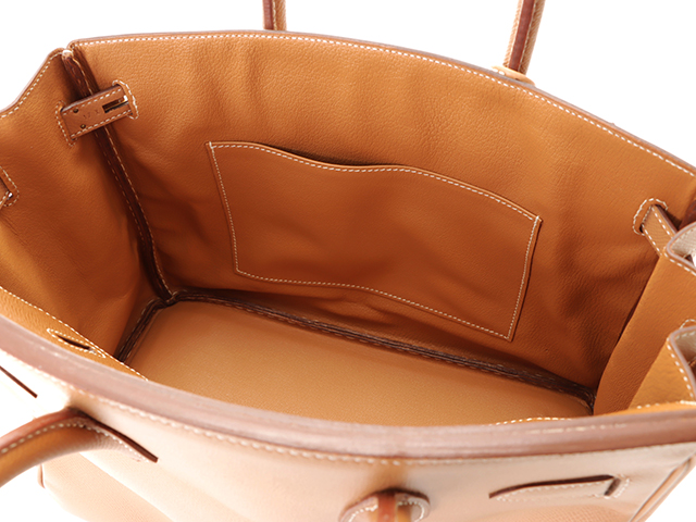 HERMES エルメス バーキン30 バイカラー ナチュラル/ゴールド HERMES エルメス バーキン30 バイカラー ナチュラル/ゴールド