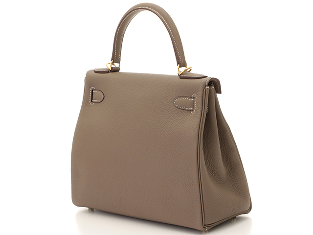 エルメス　ケリードッグ　エトゥープ　T2 HERMES エルメス ケリー28 エトゥープ トゴ GP(ゴールド金具） Z