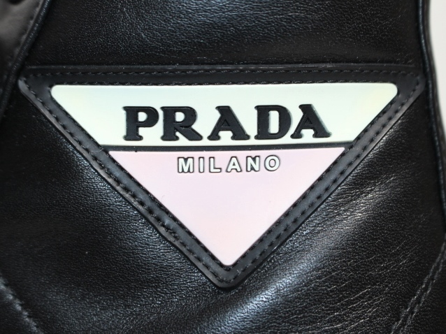 PRADA プラダ ハイカットスニーカー レディース35 約22cm ブラック