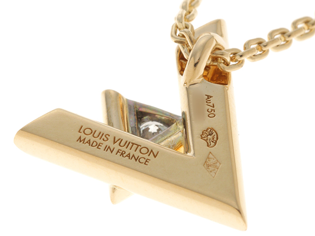 LOUIS VUITTON　ルイ・ヴィトン　パンダンティフＬＶヴォルトワンPM　ネックレス　K18YG　イエローゴールド　ダイヤモンド　5.8g　 【432】