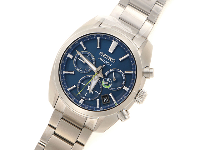 SEIKO セイコー 時計 アストロン 5X53-0AJ0 電波ソーラー時計 ブルー文字盤 チタン 男性用 2148103358647【430】