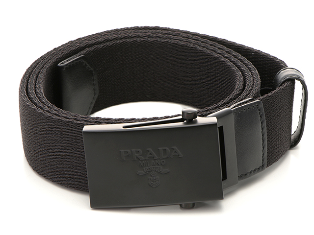 PRADA プラダ ロゴバックルベルト ブラック ナイロン 2CN031 BN3 F0002 【472】HG の購入なら「質」の大黒屋（公式）