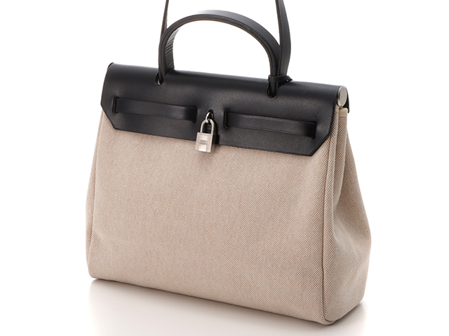 HERMES エルメス バッグ エールバッグPM ブラック ナチュラル HERMES エルメス バッグ エールバッグPM ブラック ナチュラル