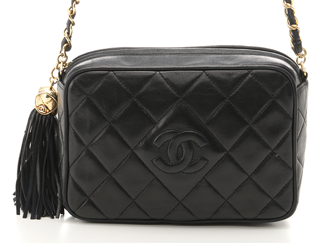 CHANEL シャネル フリンジ タッセル マトラッセ チェーン ショルダーバッグ ブラック ビンテージ 2148103368783【430】  の購入なら「質」の大黒屋（公式）