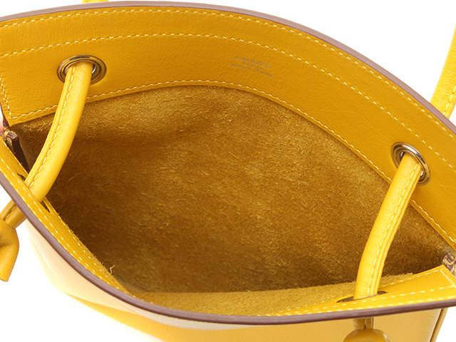 Hermes エルメス ショルダーバッグ アリーヌミニ ジョーヌアンブル シルバー金具 ヴォースイフト 432 の購入なら 質 の大黒屋 公式