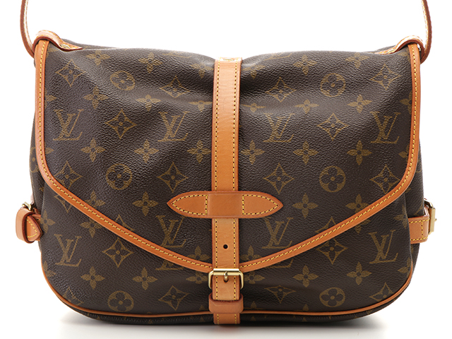 LOUIS VUITTON◇ソミュール30_モノグラム_BRW/PVC/BRW-