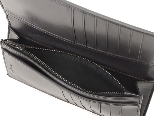 COACH シグネチャーZIP長財布 ダークブラウン・ブラック PVC