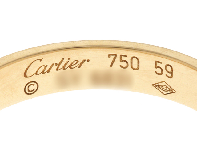 Cartier カルティエ 指輪　ミニラブリング イエローゴールド(K18YG) 2148103377778【430】