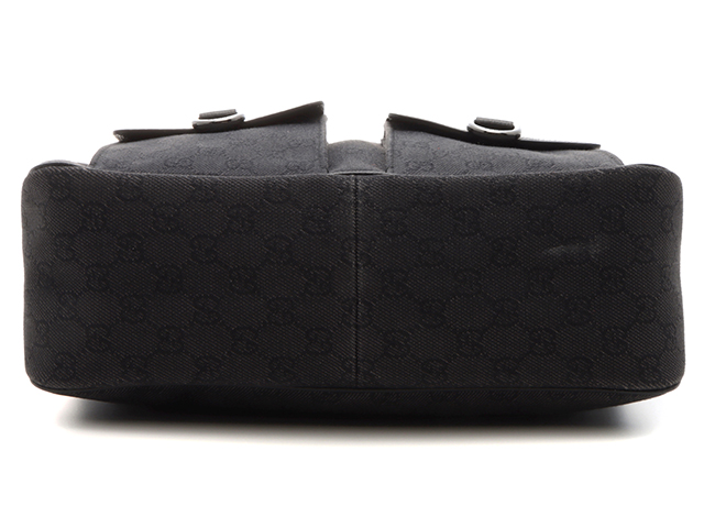 GUCCI グッチ GGキャンバス ワンショルダーバッグ ブラック