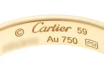 Cartier　カルティエ　指輪　ミニラブリング　K18イエローゴールド　約19号　【437】