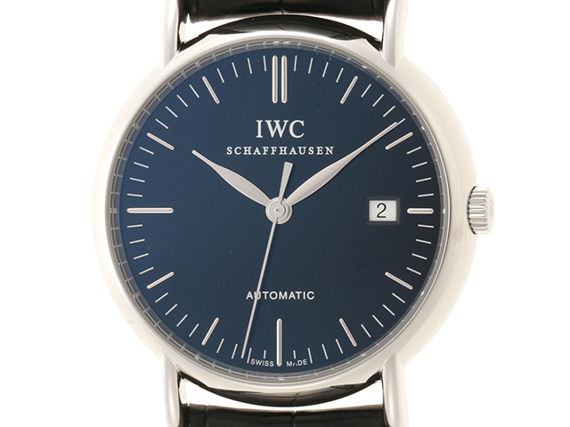 IWC　インターナショナルウォッチカンパニー　ポートフィノ　IW356308　自動巻き　ブラック　SS　ステンレススティール　39mm　革ベルト　 【472】