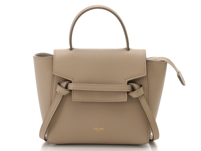 CELINE セリーヌ バッグ ベルトバッグ ピコ ベージュ カーフ 【471