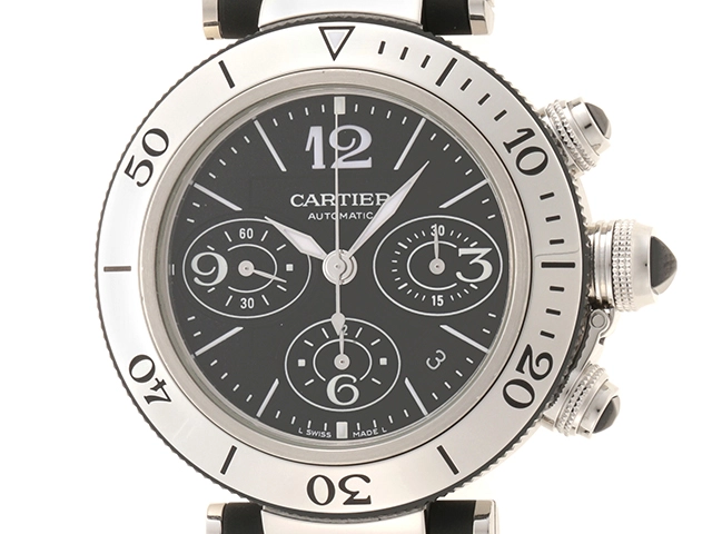 Cartier カルティエ 時計 パシャ シータイマー W31088U2 クロノグラフ ...