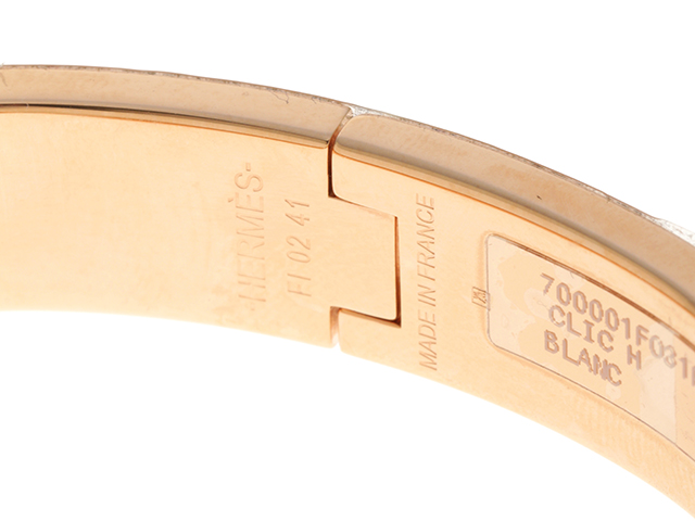 ★HERMES★ ベージュ ゴールド バングル clic-clac-h-glitter-bracelet--
