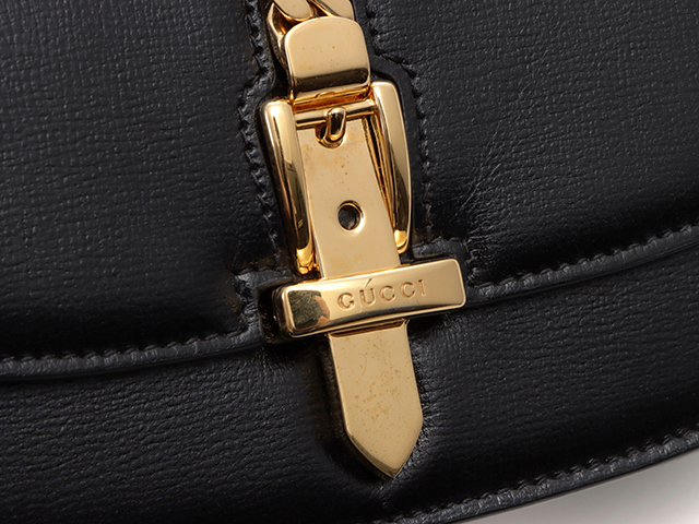 GUCCI グッチ ミニショルダーバッグ シルヴィ1969 ブラック