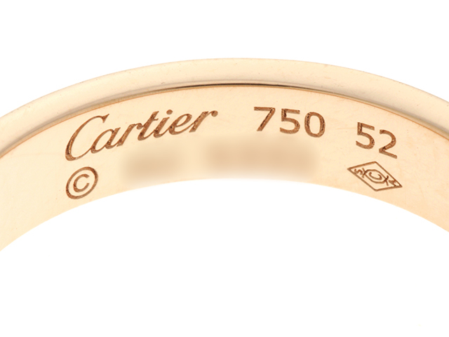 Cartier カルティエ ミニラブR B40497 PG 3.9g #52 リング 【436