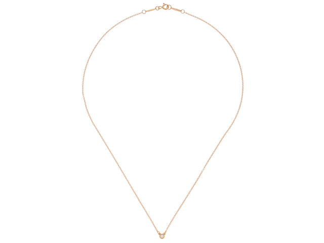 Tiffany Co ティファニー バイザヤードネックレス ピンクゴールド 1pd0 07 ダイヤモンド 1ポイントダイヤモンド 箱有り 433 の購入なら 質 の大黒屋 公式